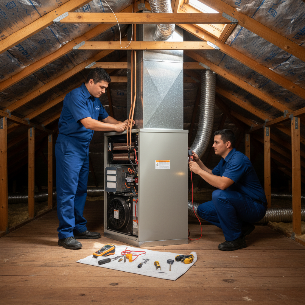 Professional air conditioning installation service by Boost My Air in a Grand Prairie, TX home.